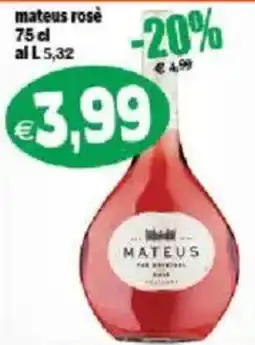 Il Castoro Supermercati Mateus rosé offerta