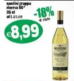 Il Castoro Supermercati Nardini grappa riserva offerta