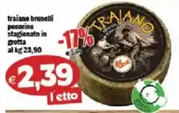 Il Castoro Supermercati Traiano pecorino stagionato in grotta offerta