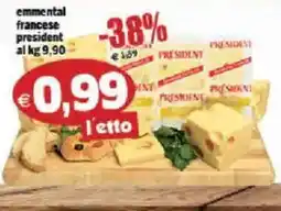 Il Castoro Supermercati emmental francese president offerta
