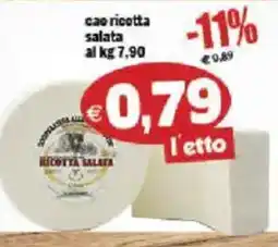 Il Castoro Supermercati Cao ricotta salata offerta