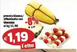 Il Castoro Supermercati Provolac bianca/affumicata San Vincenzo offerta
