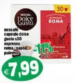 Il Castoro Supermercati Nescafé Dolce Gusto espresso roma offerta
