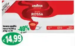 Il Castoro Supermercati Lavazza qualità rossa offerta