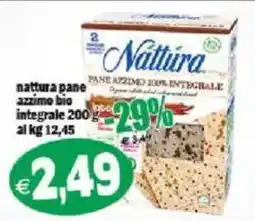 Il Castoro Supermercati Nattura pane azzimo bio integrale offerta