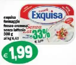 Il Castoro Supermercati Exquisa formaggio fresco cremoso senza lattosio offerta