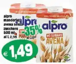 Il Castoro Supermercati alpro avena senza zucchero offerta