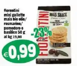 Il Castoro Supermercati Fiorentini mini gallette mais bio offerta