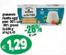 Il Castoro Supermercati granarolo ricotta offerta