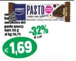 Il Castoro Supermercati enervit barretta sostitutiva del pasto crunchy dark offerta