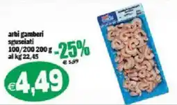 Il Castoro Supermercati Arbi gamberi sgusciati offerta