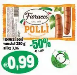 Il Castoro Supermercati Fiorucci polli wurstel offerta