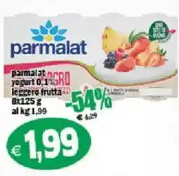 Il Castoro Supermercati Parmalat yogurt 0,1% leggero frutta offerta