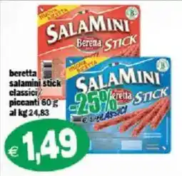 Il Castoro Supermercati Salamini Beretta Stick classici offerta