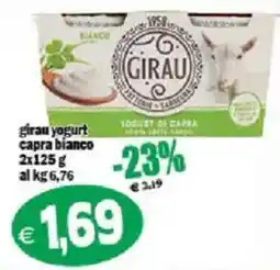 Il Castoro Supermercati Girau yogurt capra bianco offerta
