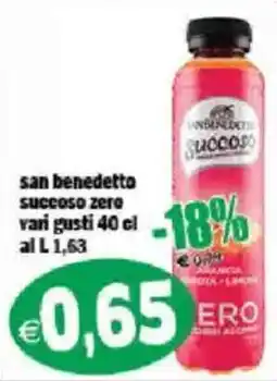 Il Castoro Supermercati San Benedetto succoso zero offerta