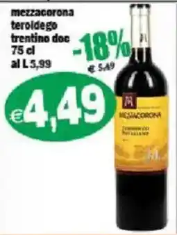 Il Castoro Supermercati Mezzacorona teroldego trentino doc offerta