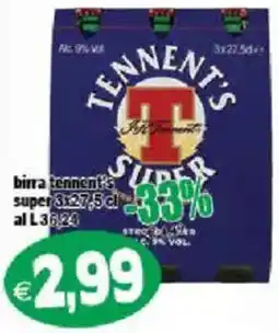 Il Castoro Supermercati birra tennent's super offerta