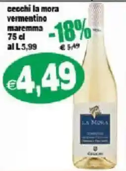 Il Castoro Supermercati Cecchi la mora vermentino maremma offerta