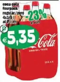 Il Castoro Supermercati coca cola fourpack regular/zero offerta