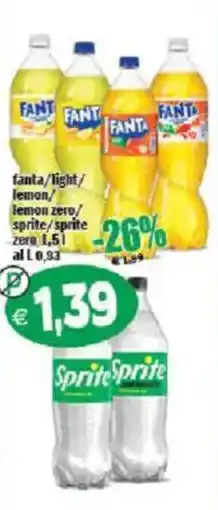 Il Castoro Supermercati Fanta/light/ lemon/ lemon zero sprite/sprite zero offerta