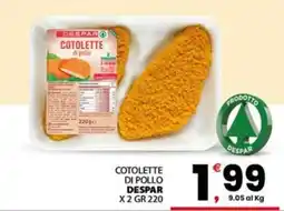 Despar Sicilia Cotolette di pollo Despar offerta