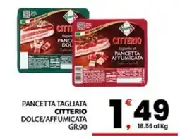 Despar Sicilia Pancetta tagliata Citterio dolce/affumicata offerta