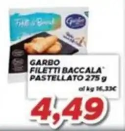 MA Supermercati Garbo filetti baccalà pastellato offerta