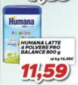 MA Supermercati Humana Latte 4 Polvere Pro Balance offerta