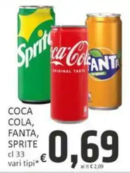 Paghi Poco Coca Cola, Fanta, Sprite offerta