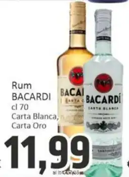 Paghi Poco Rum Bacardi Carta Blanca, Carta Oro offerta