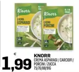 Al Discount Knorr Crema Asparagi / Carciofi / Porcini / Zucca offerta