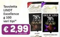 Paghi Poco Tavoletta Lindt Excellence offerta