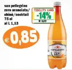 Il Castoro Supermercati San Pellegrino zero aranciata offerta
