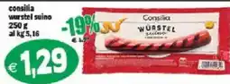 Il Castoro Supermercati Consilia wurstel suino offerta