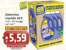 Paghi Poco Detersivo liquido ACE offerta