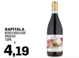Al Discount Rapitala Nero d'Avola Doc Maiolica offerta