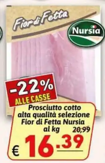 Prosciutto cotto alta qualità selezione Fior di Fetta Nursia