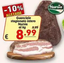 Ipercarni Guanciale stagionato intero Nursia offerta