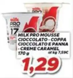 MA Supermercati Milk Pro Mousse Cioccolato - Coppa Cioccolato e Panna - Creme Caramel offerta