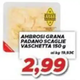 MA Supermercati Ambrosi grana padano scaglie vaschetta offerta