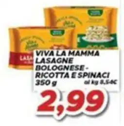MA Supermercati Viva la mamma lasagne bolognese ricotta e spinaci offerta