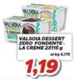 MA Supermercati Valsom dessert zero fondente la crème offerta