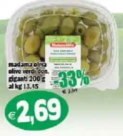 Il Castoro Supermercati Madama Oliva olive verdi den. giganti offerta