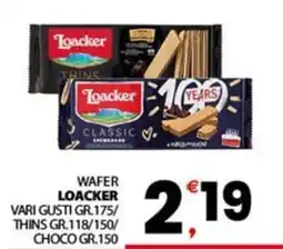 Despar Sicilia Wafer Loacker offerta
