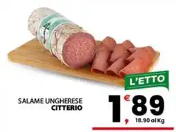 Despar Sicilia Salame ungherese Citterio offerta