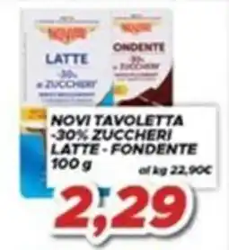 MA Supermercati Novi Tavoletta Latte - Fondente offerta