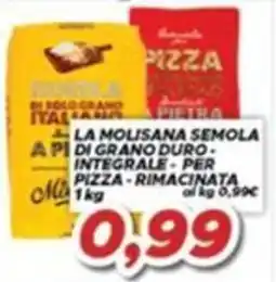 MA Supermercati La Molisana semola di grano duro integrale per pizza rimacinata offerta