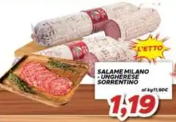 MA Supermercati Salame Milano - Ungherese Sorrentino offerta