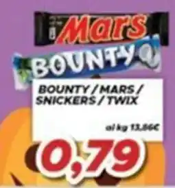 MA Supermercati Bounty / Mars / Snickers / Twix offerta